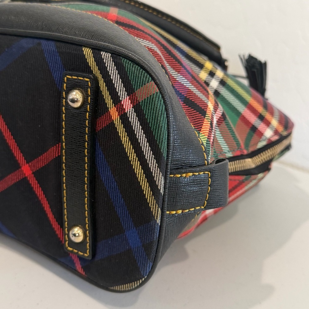 Dooney & Bourke Tartan Plaid Satchel - Picture 8 of 14